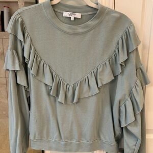 Crosby by Mollie Burch ruffle sweatshirt VGUC